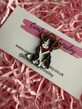 Load image into Gallery viewer, Cowboy Dog Pin Badge
