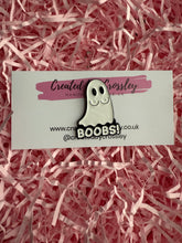 Load image into Gallery viewer, Boobs! Ghost Pin Badge

