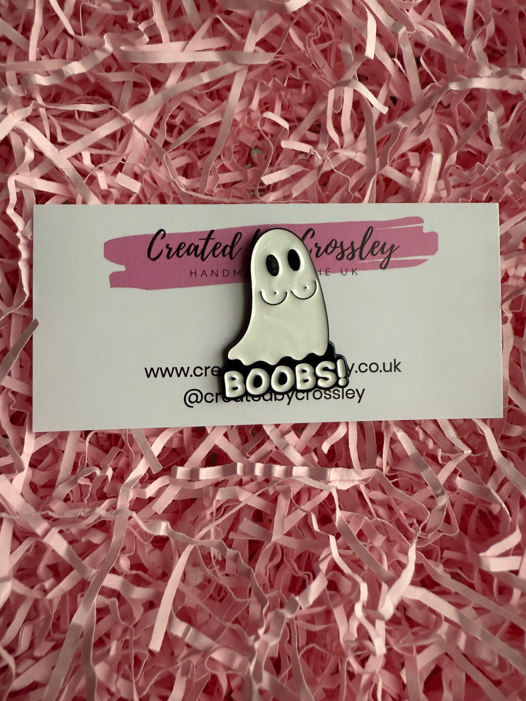 Boobs! Ghost Pin Badge