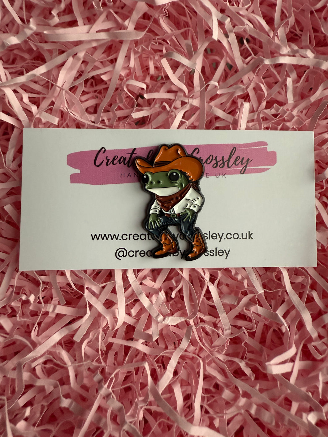 Cowboy Frog Pin Badge