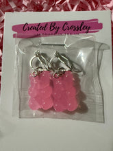 Load image into Gallery viewer, Pink Gummy Bear Clip On Earrings
