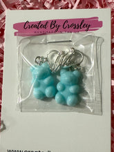 Load image into Gallery viewer, Blue Gummy Bear Clip On Earrings
