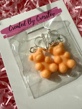 Load image into Gallery viewer, Coral Gummy Bear Clip On Earrings
