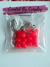 Load image into Gallery viewer, Pink Gummy Bear Clip On Earrings
