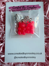 Load image into Gallery viewer, Pink Gummy Bear Clip On Earrings
