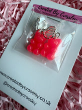 Load image into Gallery viewer, Pink Gummy Bear Clip On Earrings
