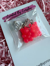 Load image into Gallery viewer, Pink Gummy Bear Clip On Earrings
