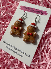 Load image into Gallery viewer, Festive Gingerbread Man Charm Earrings
