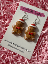 Load image into Gallery viewer, Festive Gingerbread Man Charm Earrings
