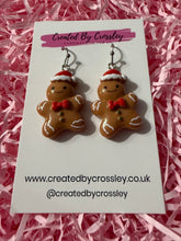 Load image into Gallery viewer, Festive Gingerbread Man Charm Earrings
