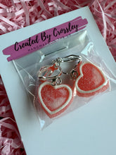 Load image into Gallery viewer, Red Heart Clip On Earrings
