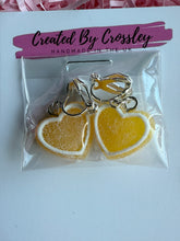 Load image into Gallery viewer, Yellow Heart Clip On Earrings
