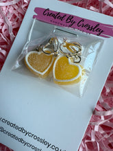 Load image into Gallery viewer, Yellow Heart Clip On Earrings
