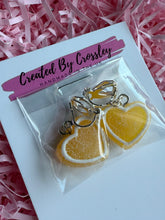 Load image into Gallery viewer, Yellow Heart Clip On Earrings
