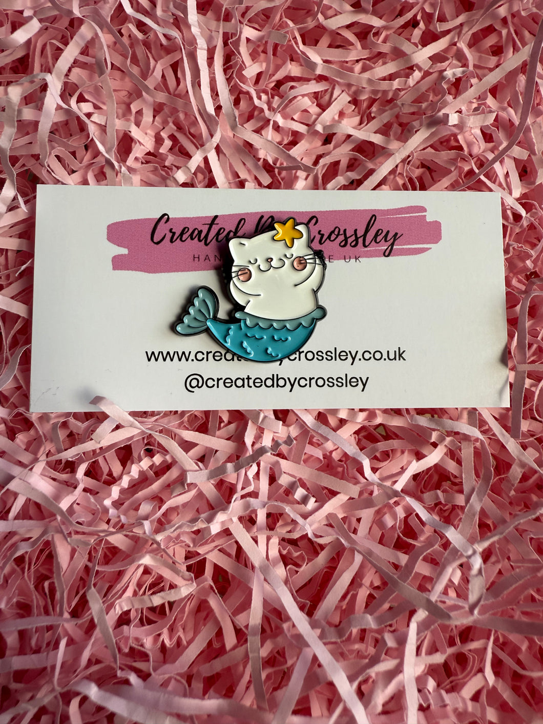 Mermaid Cat Pin Badge