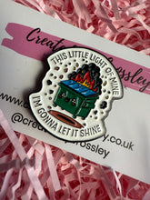 Load image into Gallery viewer, “This little light of mine I’m gonna let it shine” Pin Badge
