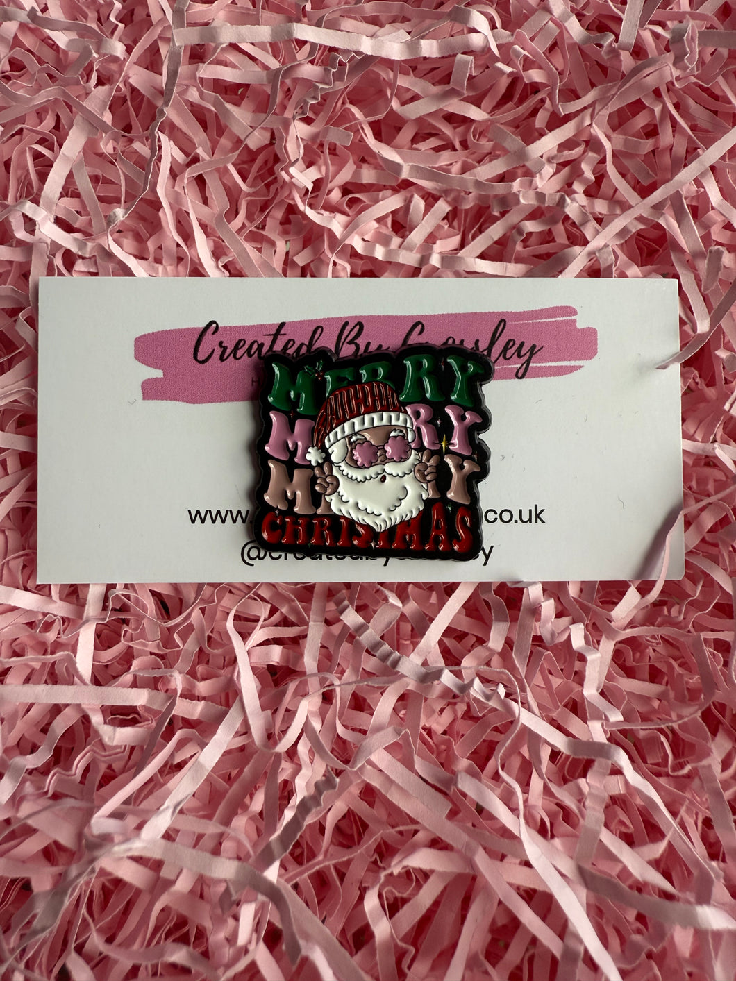 Santa Merry Christmas Pin Badge
