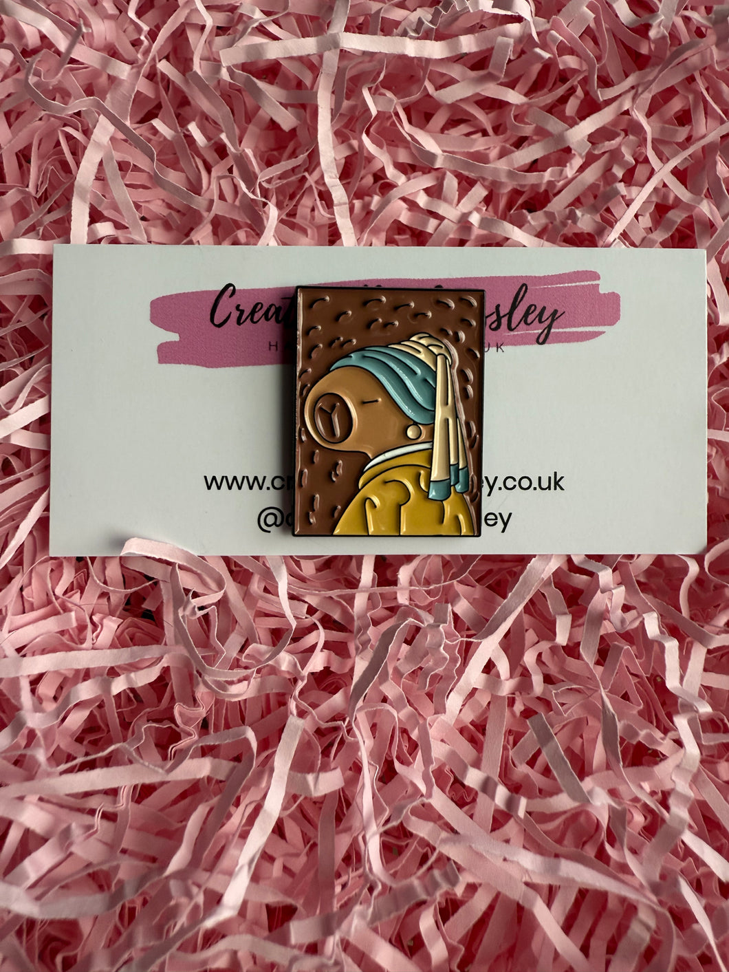 Capybara Painting Pin Badge