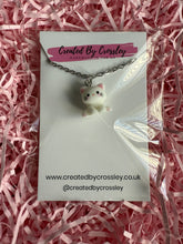 Load image into Gallery viewer, White Cat Charm Necklace
