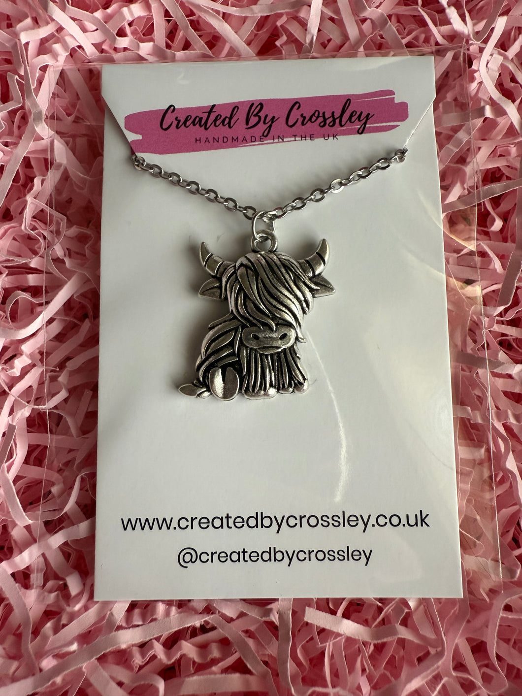 Highland Cow Charm Necklace