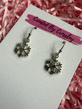 Load image into Gallery viewer, Mini Snowflake Charm Earrings
