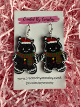 Load image into Gallery viewer, Christmas Cat Charm Earrings
