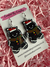 Load image into Gallery viewer, Christmas Cat Charm Earrings
