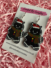 Load image into Gallery viewer, Christmas Cat Charm Earrings
