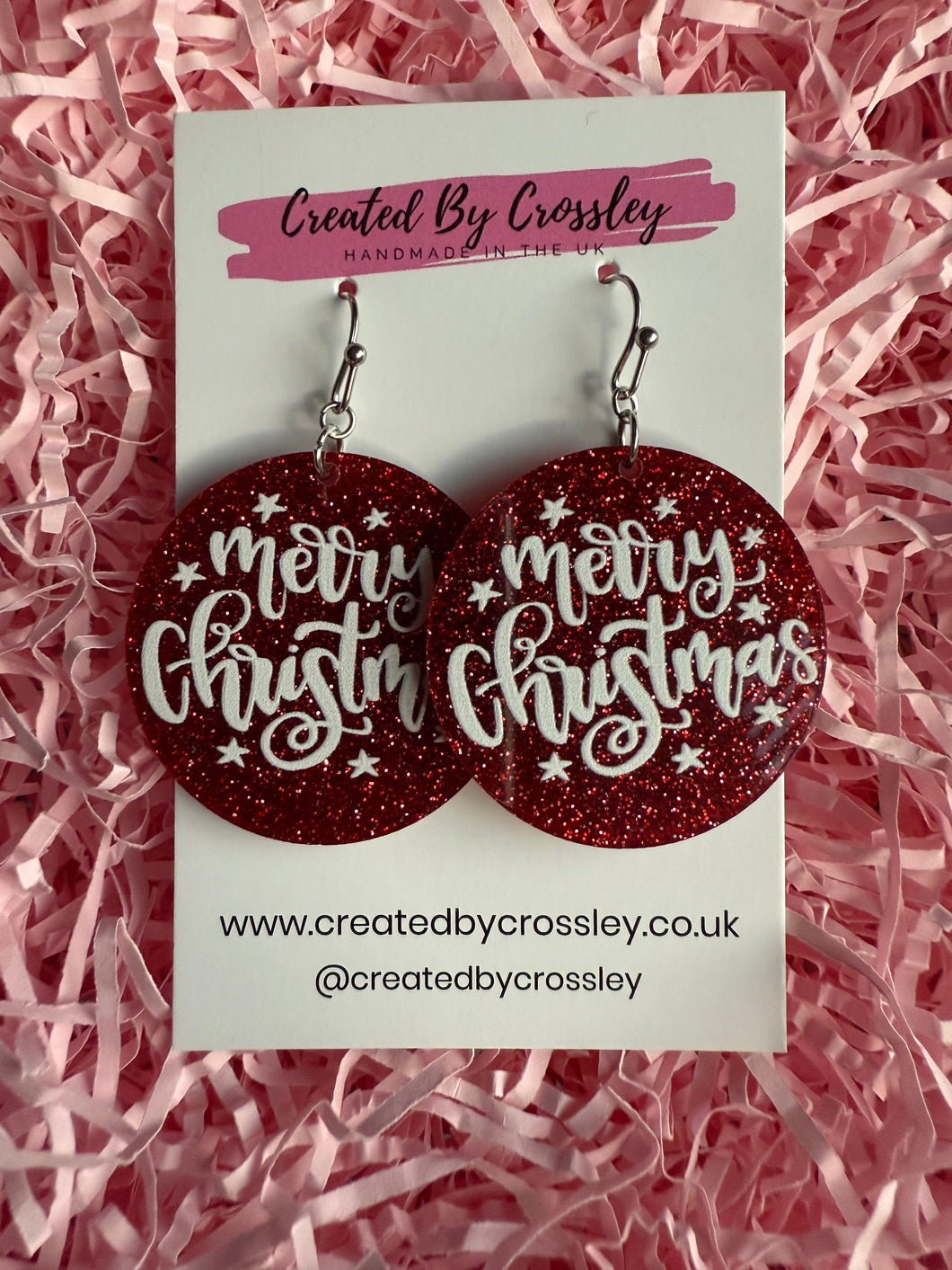 Merry Christmas Charm Earrings
