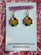 Load image into Gallery viewer, Rainbow Flower Charm Earrings
