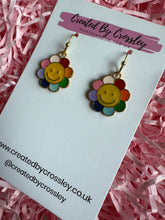 Load image into Gallery viewer, Rainbow Flower Charm Earrings

