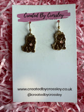 Load image into Gallery viewer, Brown Bulldog Charm Earrings

