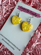 Load image into Gallery viewer, Yellow Heart Charm Earrings
