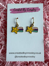 Load image into Gallery viewer, Happy Shooting Star Charm Earrings
