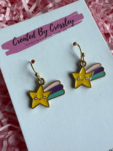 Load image into Gallery viewer, Happy Shooting Star Charm Earrings
