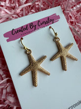 Load image into Gallery viewer, Starfish Charm Earrings
