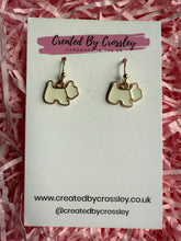Load image into Gallery viewer, Mini White Dog Charm Earrings
