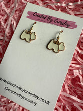 Load image into Gallery viewer, Mini White Dog Charm Earrings
