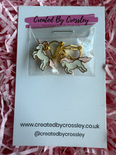 Load image into Gallery viewer, Pink Unicorn Clip On Earrings
