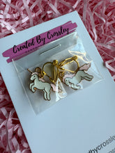Load image into Gallery viewer, Pink Unicorn Clip On Earrings
