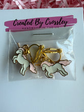 Load image into Gallery viewer, Pink Unicorn Clip On Earrings
