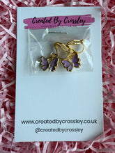 Load image into Gallery viewer, Mini Butterfly Clip On Earrings
