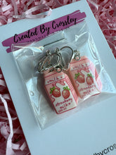 Load image into Gallery viewer, Strawberry Milk Clip On Earrings
