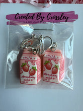 Load image into Gallery viewer, Strawberry Milk Clip On Earrings
