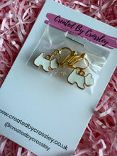 Load image into Gallery viewer, Mini White Dog Clip On Earrings
