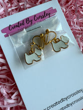 Load image into Gallery viewer, Mini White Dog Clip On Earrings
