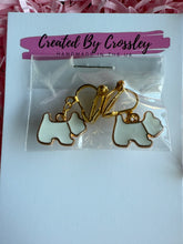 Load image into Gallery viewer, Mini White Dog Clip On Earrings

