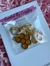 Load image into Gallery viewer, Honeycomb Clip On Earrings

