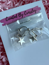 Load image into Gallery viewer, Silver Star Clip On Earrings
