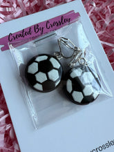 Load image into Gallery viewer, Football Clip On Earrings
